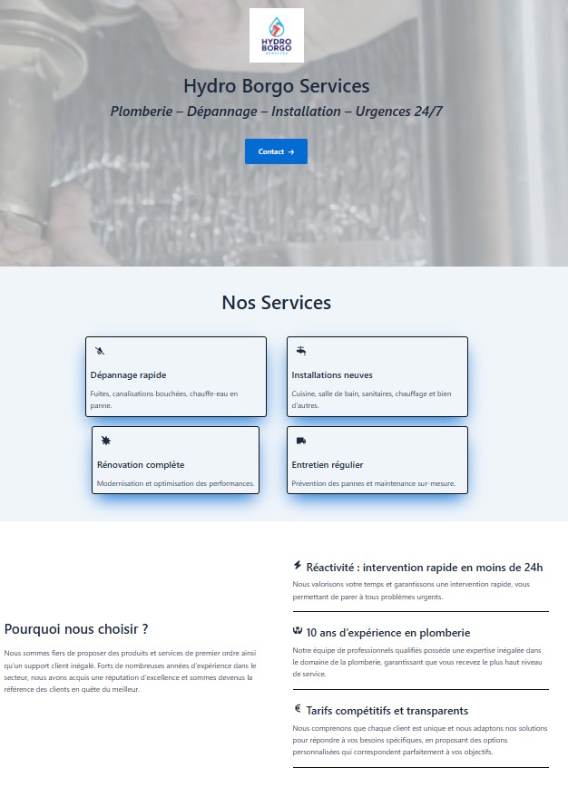 Exemple de Site One Page